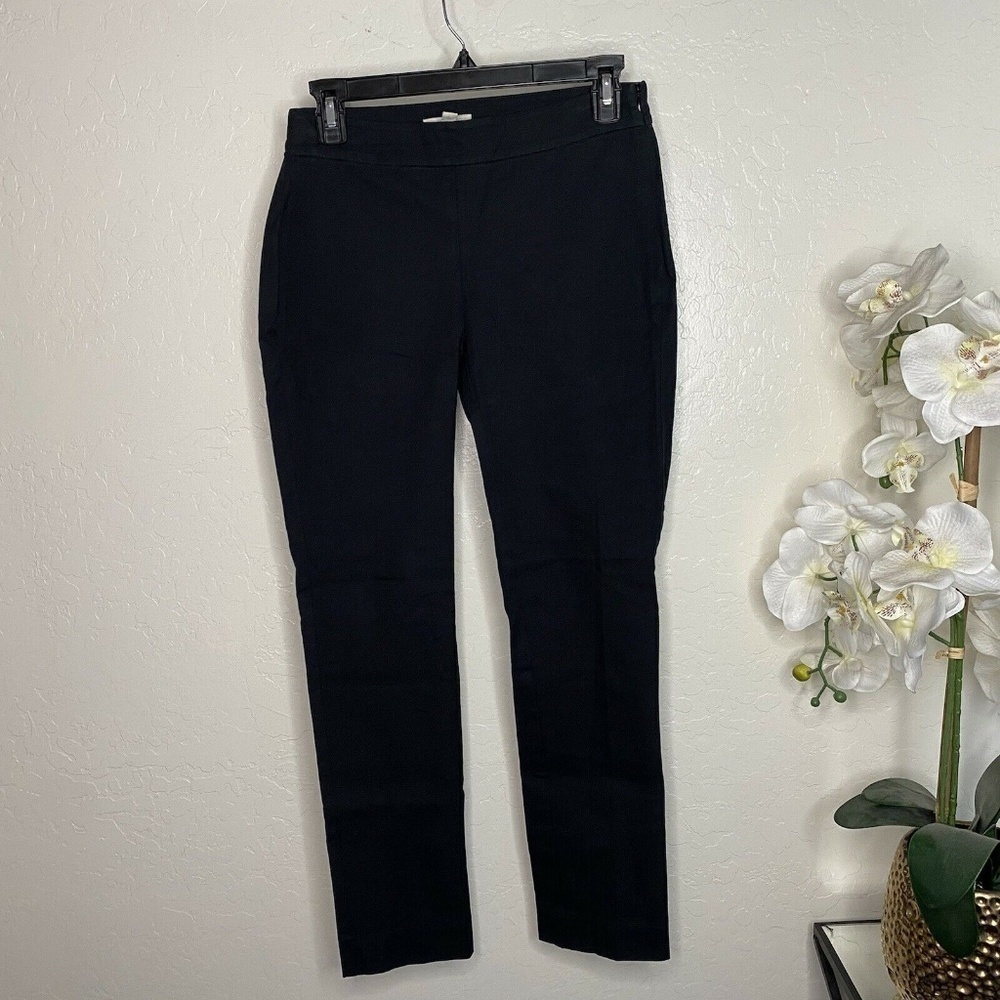 Eileen Fisher Womens Slim Pull On Stretch Dress Pants Black Size XXS